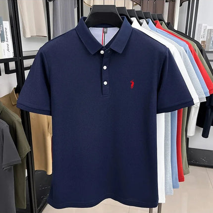 Luxury brand short sleeve polo shirt, exquisite pony embroidery, summer new breathable T-shirt, new fashion Paul men's wear