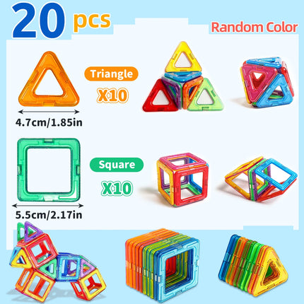 Medium Size Magnetic Block Building Toy Set，Creative Construction STEM Toy,Back-to-School Season, Birthday Gift