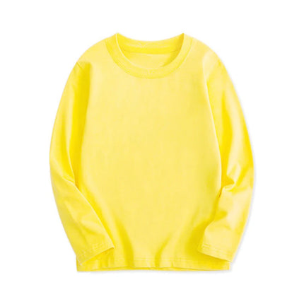 Boys Girls Long Sleeve T-Shirt 1-2 3 4 5 6 7 8 9 10 11 12 13 14 Years 100% Cotton Toddler Boy Shirts for Teen Girl Clothes