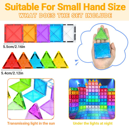 Magnetic Building Blocks Montessori Educational Constructor Toys Set For Kids Game For Boys Girl Gifts 30/50/100PCS