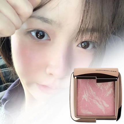 Hourglass Shining Powder Blusher Highlighter Matte Fine Shimmer Blusher Face Cute Makeup Korean Cheek Pressed Powder