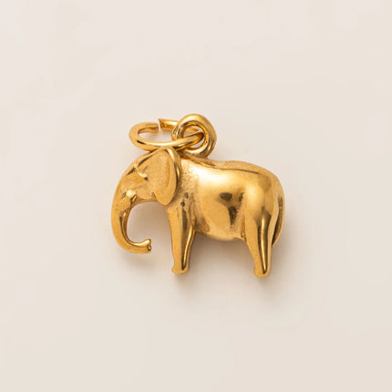 Animal Series Pendant Stainless Steel DIY Small Pendant Vacuum Plated 18K Gold Color-Preserving Accessory in Furnace