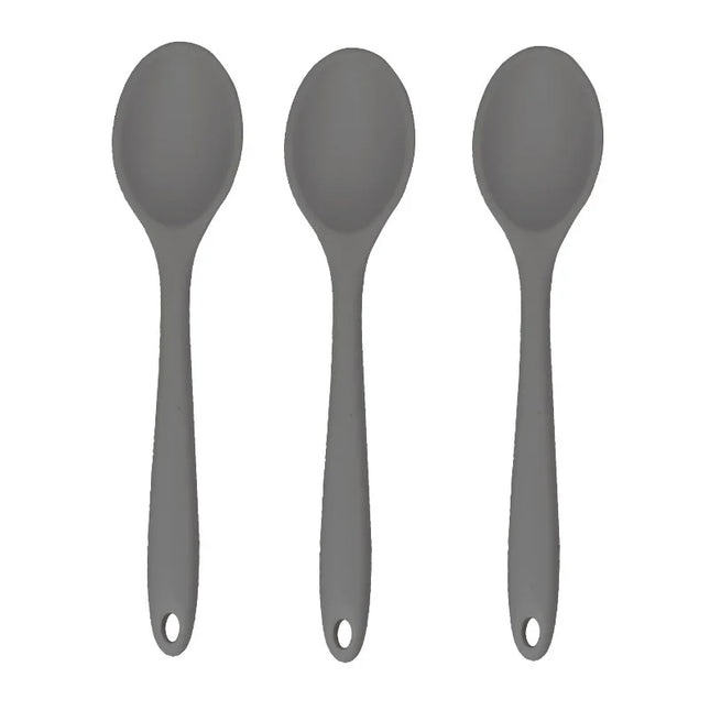 3pcs Silicone Spoon Mixing Soup Spoons Kitchen Mixing Ladle Cooking Utensils Kitchenware Tool for Stirring and Serving
