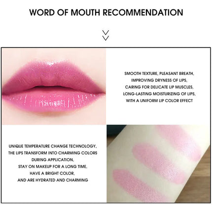 Warm Change Lip Balm Moisturizing Lipstick easy to color and not stick to the cup
