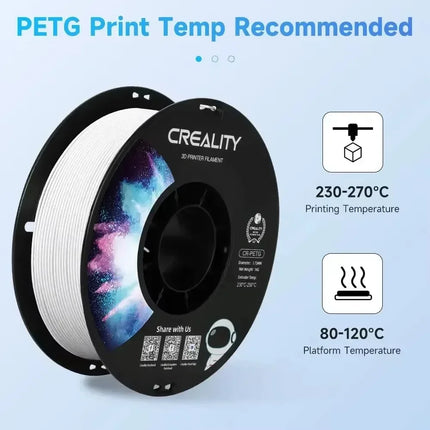 Creality CR-PETG Filament 1KG 1.75mm High-Temperature Eco-Friendly Odorless Non-Toxic 3D Printer Filament with New Colors