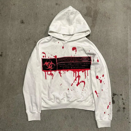 Drolandmiller Death Forest Hoodies Women Goth Streetwear Tops Grunge Punk Harajuku Sweatshirt Oversized Hoodie Y2k Clothes