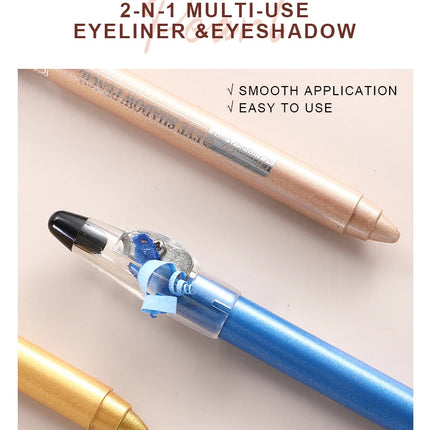 12-Piece Eyeshadow Pen Set, Pearlescent Fine Shimmer, Delicate and Silky, Non-Smudging, Multi-Use, High-Gloss Contouring, One-Swipe Application, Eye-Enhancing, Waterproof, Long-Lasting, Versatile Eyeshadow