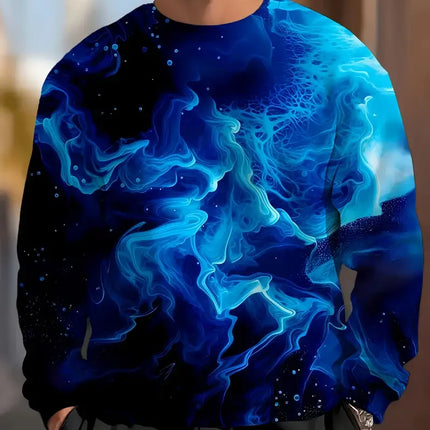 Funny Graffiti Sweatshirt 3D Printed Man Sweater Fashion Trendy Long Sleeve Sweatshirt Harajuku Streetwear Large Size Men's Tops
