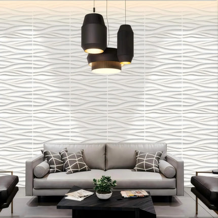 30x30cm Three-dimensional Wave Wall Panels Interior Wall Decor Paintable Wallpaper 3D Wall Decor Covering Panels For Living Room