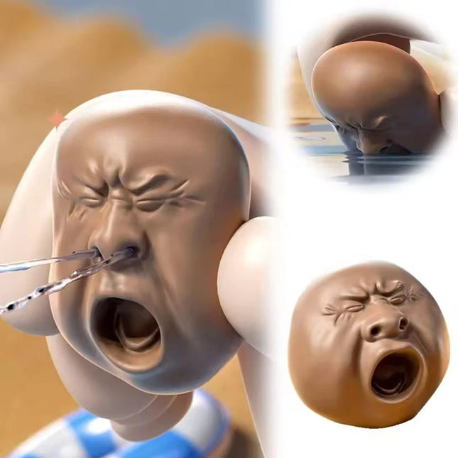 2pcs/Yawning Pet Water Gun Ugly Person Portrait Pressing Nose Water Spray Gun For Summer Playing Water Fight Stress Relief Toy