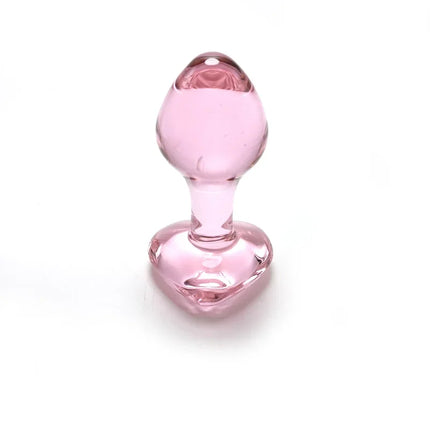 Cute Heart Glass Butt Plug Sex Toy Explore Ball Bullet Ass Masturbation Women Man Gay Stimulate Orgasmic Lesbian Anus Game