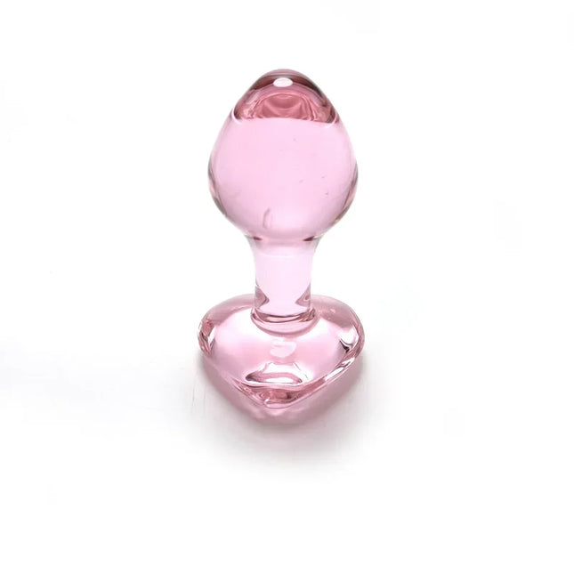 Cute Heart Glass Butt Plug Sex Toy Explore Ball Bullet Ass Masturbation Women Man Gay Stimulate Orgasmic Lesbian Anus Game