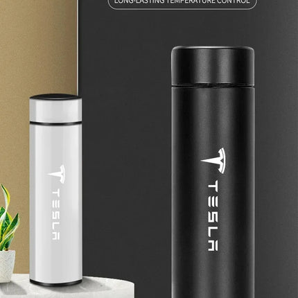 500mI Auto Digital Intelligent Thermos Cup For Tesla Model 3 X S Y P100D SpaceX Car Digital Smart Thermos Cup Auto Accessories