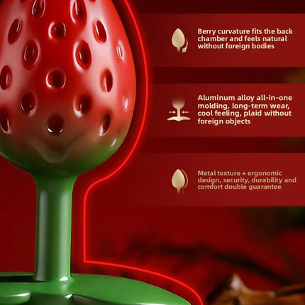 1pcs, Strawberry shaped metal anal plug, butt plug, dildos, adult women toys, adult men toys, adult pleasure, sexual wellness