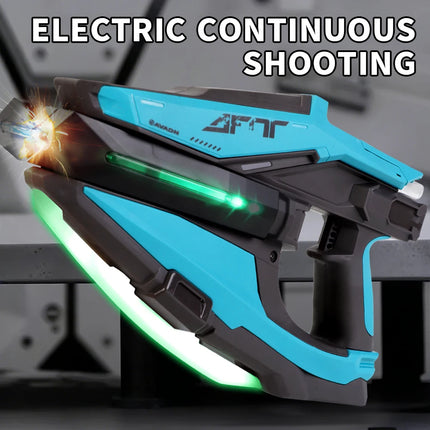 Electric Water Gun with Lights Automatic Continuous Firing Squirt Gun Large Capacity Long Range Shooting Watergun Outdoor Toy