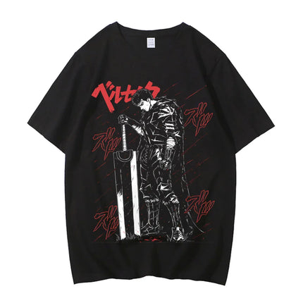 Berserk Anime T-shirt Summer Men Women High Quality Cotton Short Sleeve T-shirt Print T-shirt Tops 2024 Tee Trend Fans Clothes