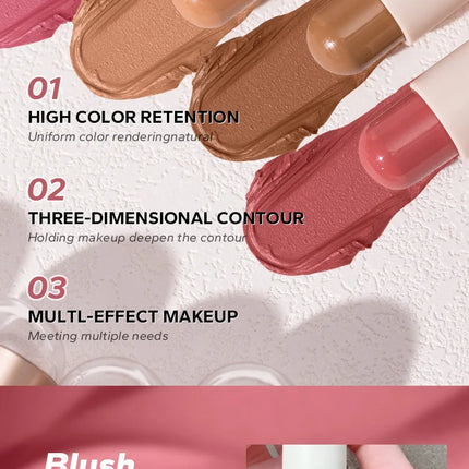 BEAUTY GLAZED multi-colour matte highlight blush stick glazed non-stick glass delicate and supple multi effect makeup