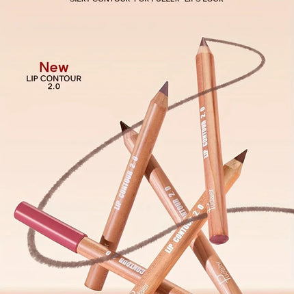 Pudaier Lip Contour 2.0 Matte Lip Liner Pencil Waterproof Long Lasting Easy Coloring With Built In Sharpener