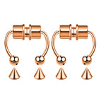 2PCS A Rose gold