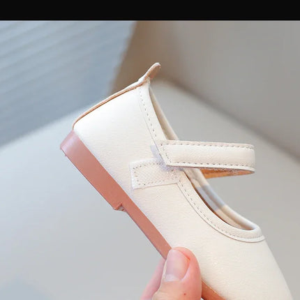 Girls Simple Leather Flat Shoes Fashion Princess Sweet Kids Flats Children Mary Janes for Wedding Party Classic Style Elegant
