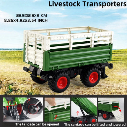 Large Scale Tractor Toys DIY Farmer Car Playset Toy Transport Trailer Engineering Birthday Gifts