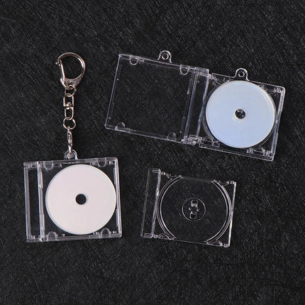 1pc NFC Functional CD Disc Key Chain Mini CD Case Keychain Peripheral Commemorative Album Key Holder For DIY Backpack Pendant