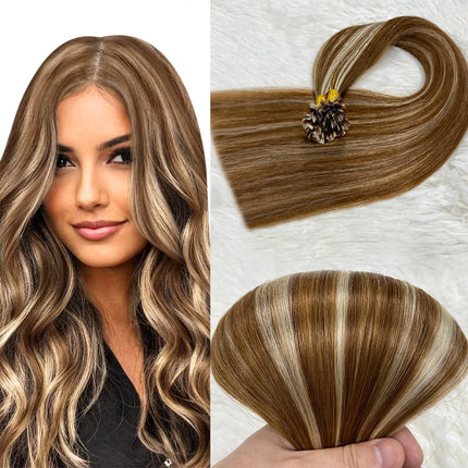 Flat Tip Human Hair Extension Remy Hair 1g/s 18-28 inch Real Remy Silky Straight Black Brown Pre Bonded Keratin Fusion Hair