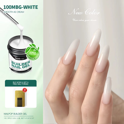 Nailpop Professional Builder Gel UV Hard Gel for Nail Strengthen Quick Building Long Lasting Soak Off Extension Gel 30/100g