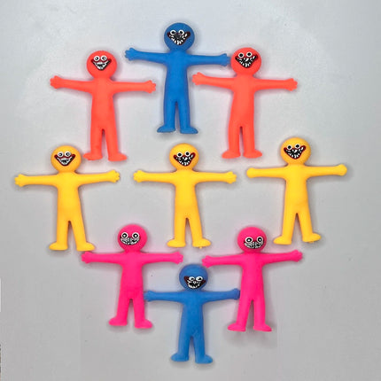 Smiling Expression Stress Relieving Doll TPR Soft Rubber Villain Stress Relieving Toy Foldable and Stretchable Stress Relieving