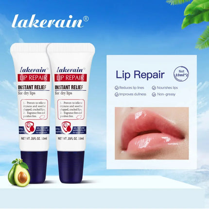 2pcs/Lot Lip Repair Gel Moisturizing Instant Relief For Dry Lips Liquid Lip Balm Paraben Free Lip Care Product Reduce Lips Line