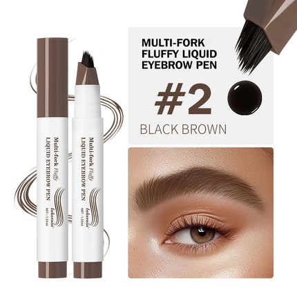 4D Eyebrow Microblading Pen With Forks Tip Waterproof Long Wearing Tattoo Pencil For Professional Makeup Artists Pen