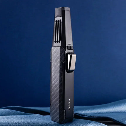 JOBON Metal Outdoor Windproof Turbine Torch Strong Fire Power Blue Flame Straight Butane Gas Lighter Gas Kitchen BBQ Welding