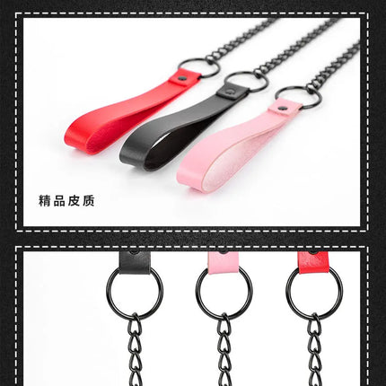 Faux Leather Choker Collar Sex Tools For Couples Adult Games Sex Products Chain Couple BDSM  Sex Toys For Woman