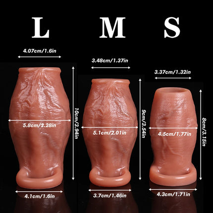 Thicken Cock Sleeve Lock Sperm Penis Ring Adult Men Sex Toy Enlarged and Soft Silicone Dick Sleeve Enlargement Sexy Toy Male 18+