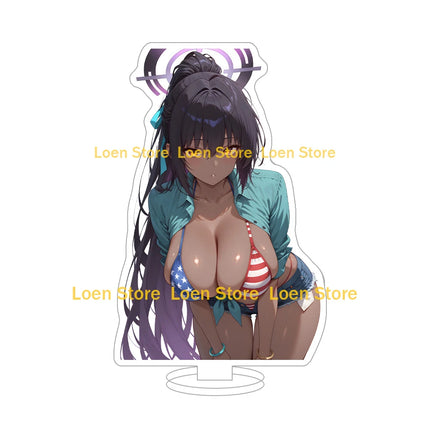 Hot game Anime sexy lingerie bikini girl student big ass big breasts bunny girl Anime Figure Acrylic stand desk ornament gift