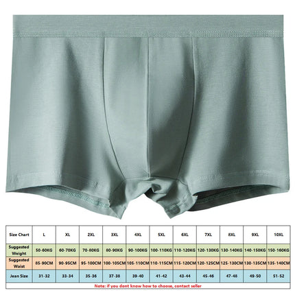 3pcs/lot 10XL Man Panties Breathable Cotton Underpants Summer Antibacterial Men's Underwear Male Panties Chubby Under Shorts