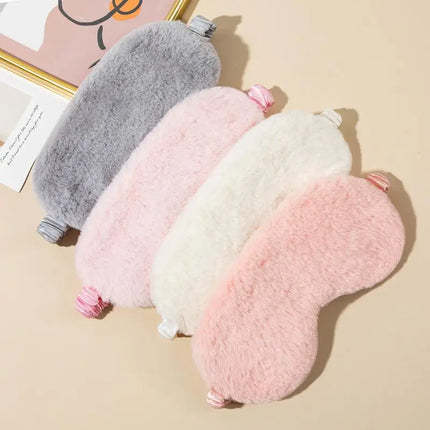 【xxx】Sleeping Mask Sleeping Blindfold Soft Plush Eye Masks Cute Eye Cover Band Shade Rest Eyepatch Nap Health Eye Cover[S14]