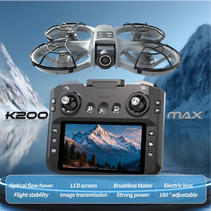 Foldable RC Drone With LCD Screen Remote Brushless Motor Optical Flow Hover 180° Adjustable Lens HDR 50X Zoom WIFI Low Latency Transmission