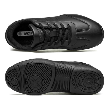 BAXINIER Youth Girls White Cheerleading Dancing Shoes Athletic Training Tennis Walking Lightweight Competition Cheer Sneakers
