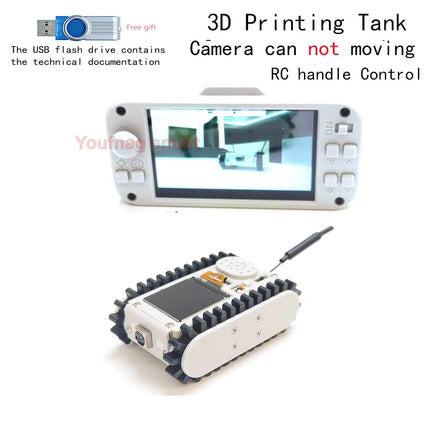 Pipeline Inspection Wireless Video Car Track RC Robot with Camera Maker Teaching Esp32 Scanning Code Networking DIY Program Toys