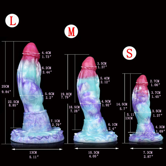 YESBUY Monster Animal Penis S/L/M Ice Dragon Dildo With Suction Cup Butt Plug Anal Vaginal Massager For Men Women Adults Sex Toy