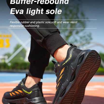Rotary Button New Safety Shoes For Men Men's Work Shoes High Quality Steel Toe Sneakers Men's Shoes Work Safety Shoes