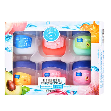 6 Pieces Set Vaseline Lip Balm Moisturizing Lip Mask Repairing Lips for Men and Women Fade Lip Lines Korea Lip Cream