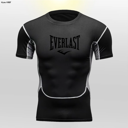 Men's Fit T-shirt Heat Dissipation Tight Fitting Skin-Friendly Athletic Compression Fitness Tee Ultra Thin Quick-drying GYM Tops