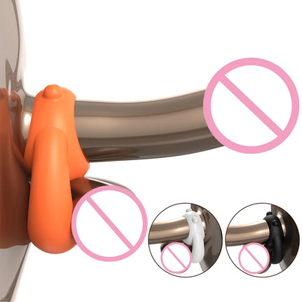 1Pc Silicone Penis Ring Bear Cock Ring Dick Scrotum Ball Stretcher Erection Cockring Ejaculation Delay Sex Toys For Men.