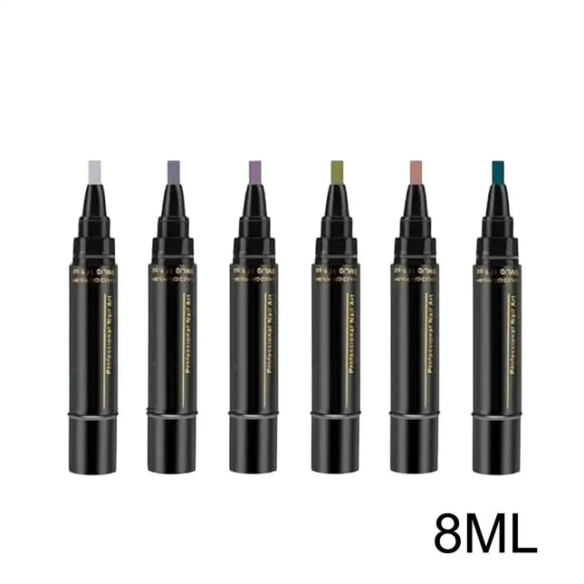 Summer Neon Gel Nail Polishs Pen Long Lasting Pure Color Nail Gel Nail Arts Marker Manicure Pen Nail Polishs Base Top Coat Gel