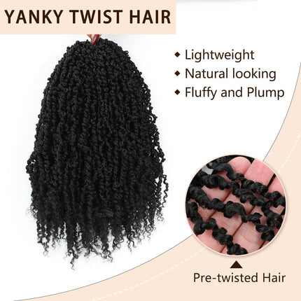 Pre-looped Mini Twist Crochet Hair Bohemian Spring Twists Hair Senegalese Twist Crochet Hair with Curls Synthetic Hair