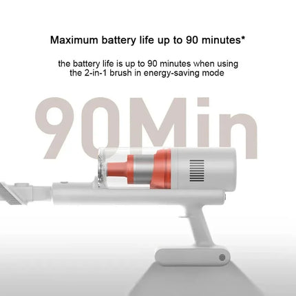 MIJIA Wireless Vacuum Cleaner 3,Green Searchlight 260AW Suction,110000 RPM,90min Runtime,Cordless Handheld Vacuum Cleaner