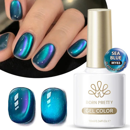 BORN PRETTY 10ml Pink Water Light Cat Magnetic Gel Polish Spaking Glitter UV LED Soak Off Gel Varnish Crystal DIY Manicure