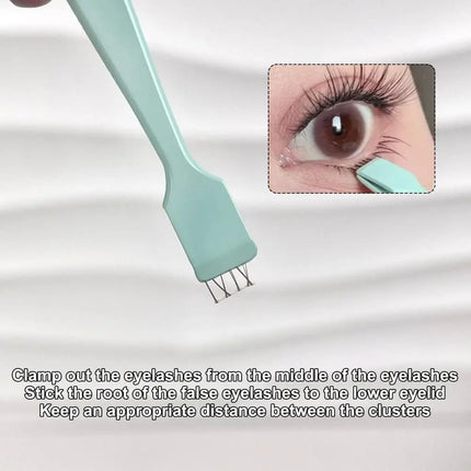 Precise Professional Makeup Tool Lash Applicator Tool Eyelash Cluster Non Slip  Applicator Tweezers for Travel Salon Separating